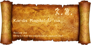 Karda Magdaléna névjegykártya